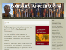 Tablet Screenshot of barbaraappelbaumbooks.com